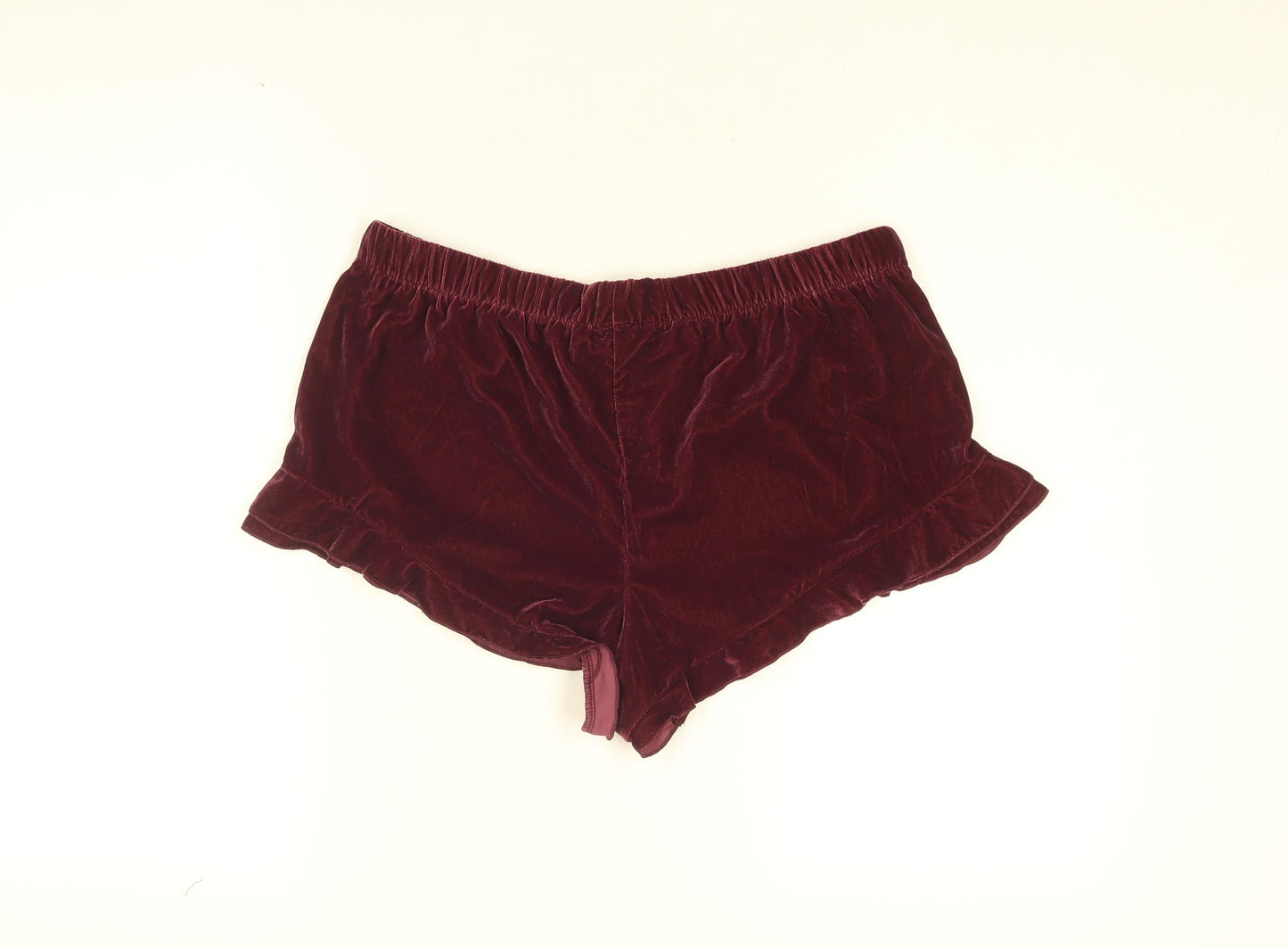 Victoria Secret Womens Pink Solid Polyester Top Sleep Shorts Size M Drawstring