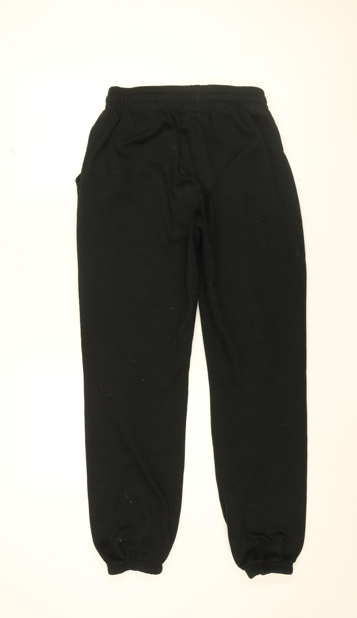 Lee Cooper Womens Black Cotton Jogger Trousers Size L L29.5 in Regular Drawstring