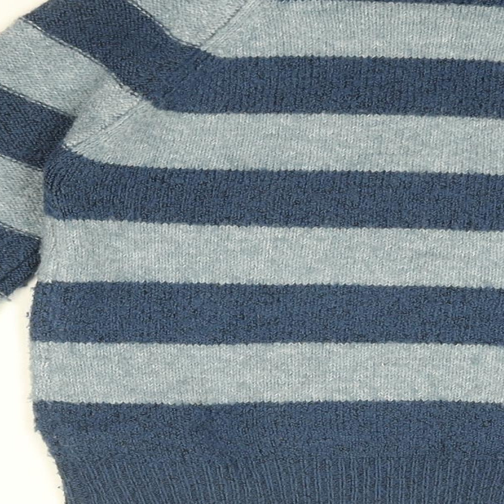 Paddington Boys Blue Round Neck Striped Acrylic Pullover Jumper Size 3-4 Years Pullover - Paddington Bear