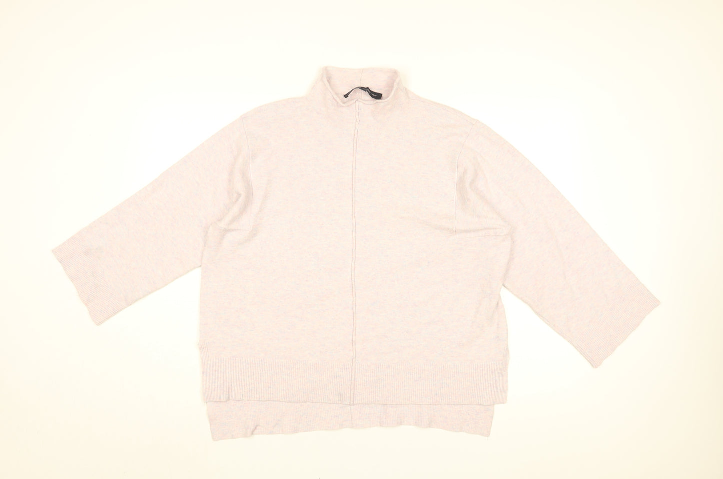 French Connection Womens Pink High Neck Acrylic Pullover Jumper Size L