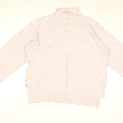 French Connection Womens Pink High Neck Acrylic Pullover Jumper Size L
