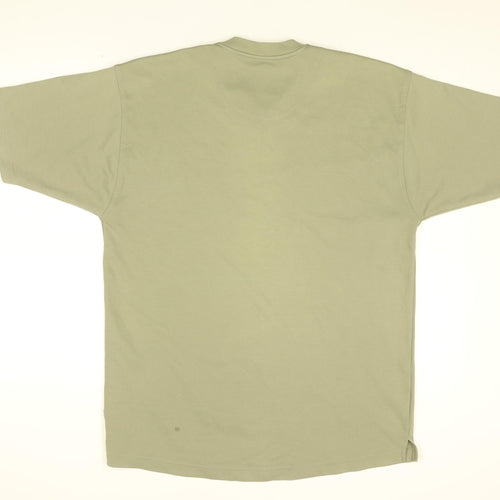 Regatta Mens Green Cotton T-Shirt Size M V-Neck