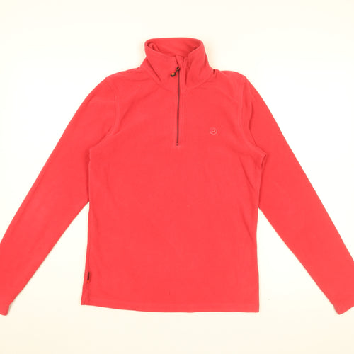 Brekka Womens Pink Polyester Pullover Sweatshirt Size S Zip