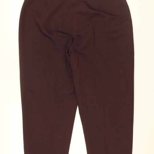 Bella Pasini Womens Red Polyester Trousers Size 18 L29 in Regular Zip