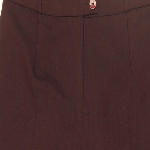 Bella Pasini Womens Red Polyester Trousers Size 18 L29 in Regular Zip