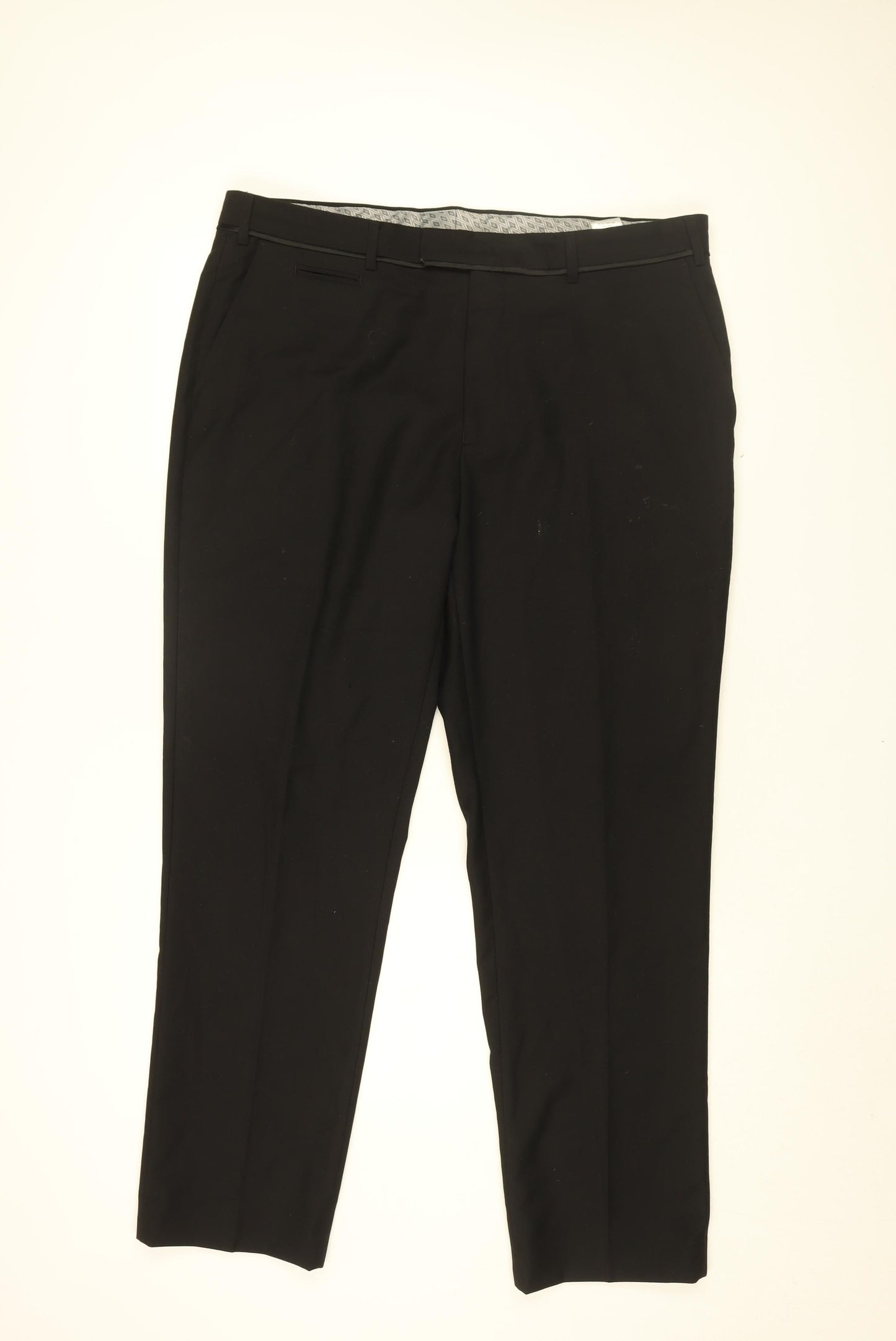 Skopes Mens Black Polyester Trousers Size 38 in L31 in Regular Zip