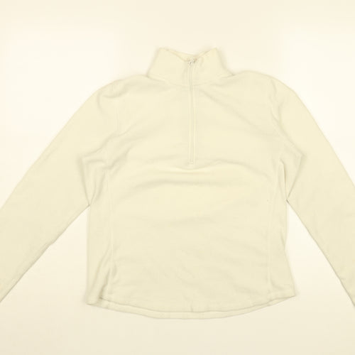 Gap Womens White Polyester Pullover Sweatshirt Size S Zip