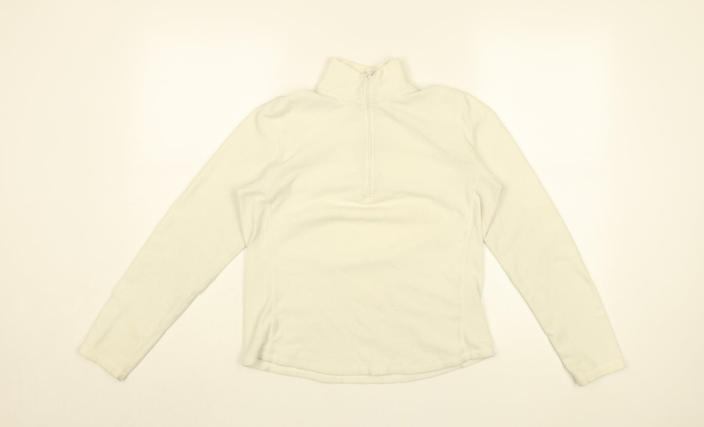Gap Womens White Polyester Pullover Sweatshirt Size S Zip