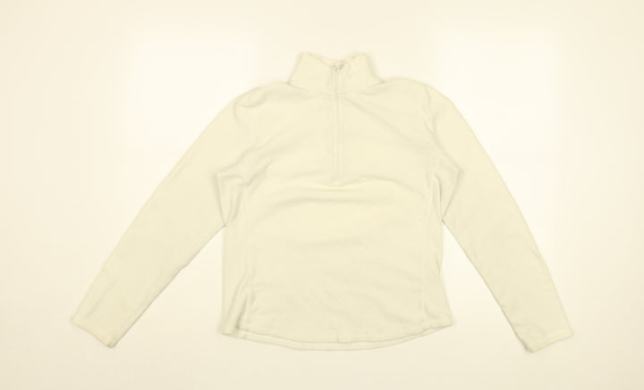 Gap Womens White Polyester Pullover Sweatshirt Size S Zip