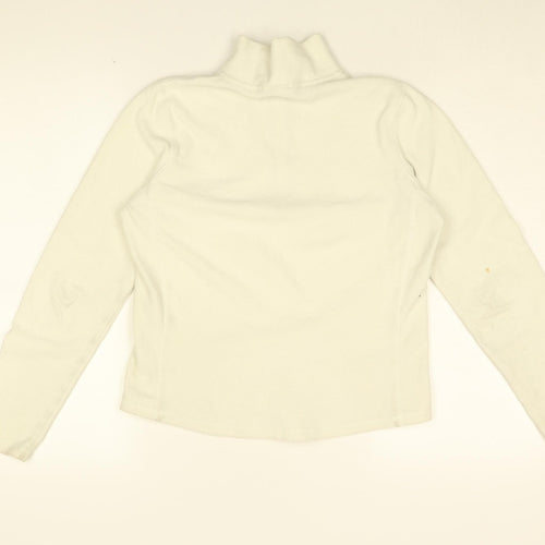 Gap Womens White Polyester Pullover Sweatshirt Size S Zip