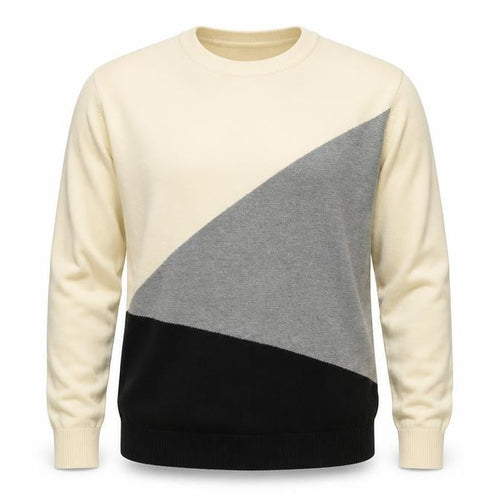 Christiano Baldinucci Mens Ivory Round Neck Wool Pullover Jumper Size L Long Sleeve