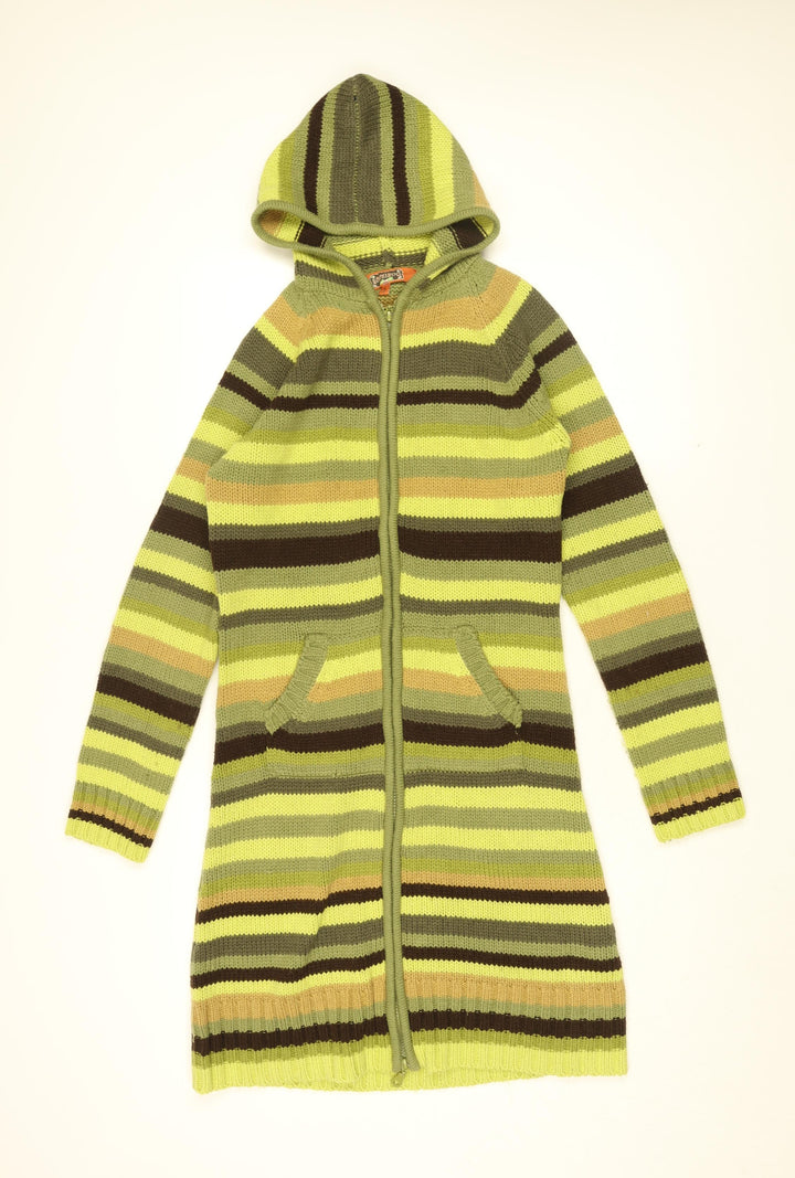 Espliego Womens Green Striped Jacket Size S Zip