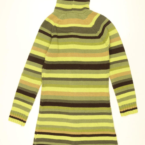 Espliego Womens Green Striped Jacket Size S Zip