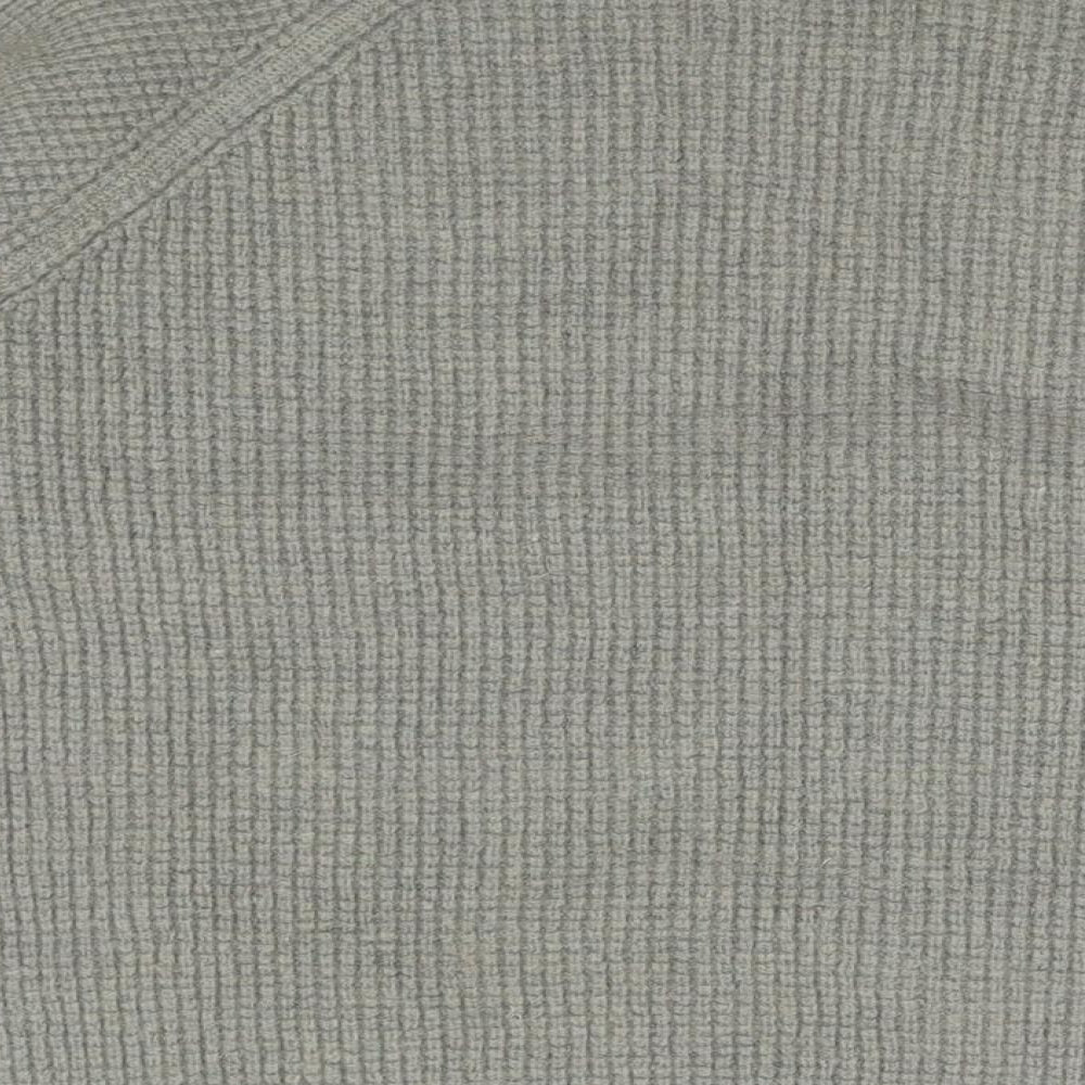 Carhartt Mens Grey Round Neck Wool Pullover Jumper Size L Long Sleeve