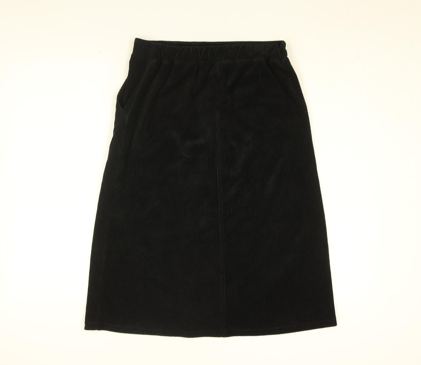 David Nieper Womens Black Cotton A-Line Skirt Size 10