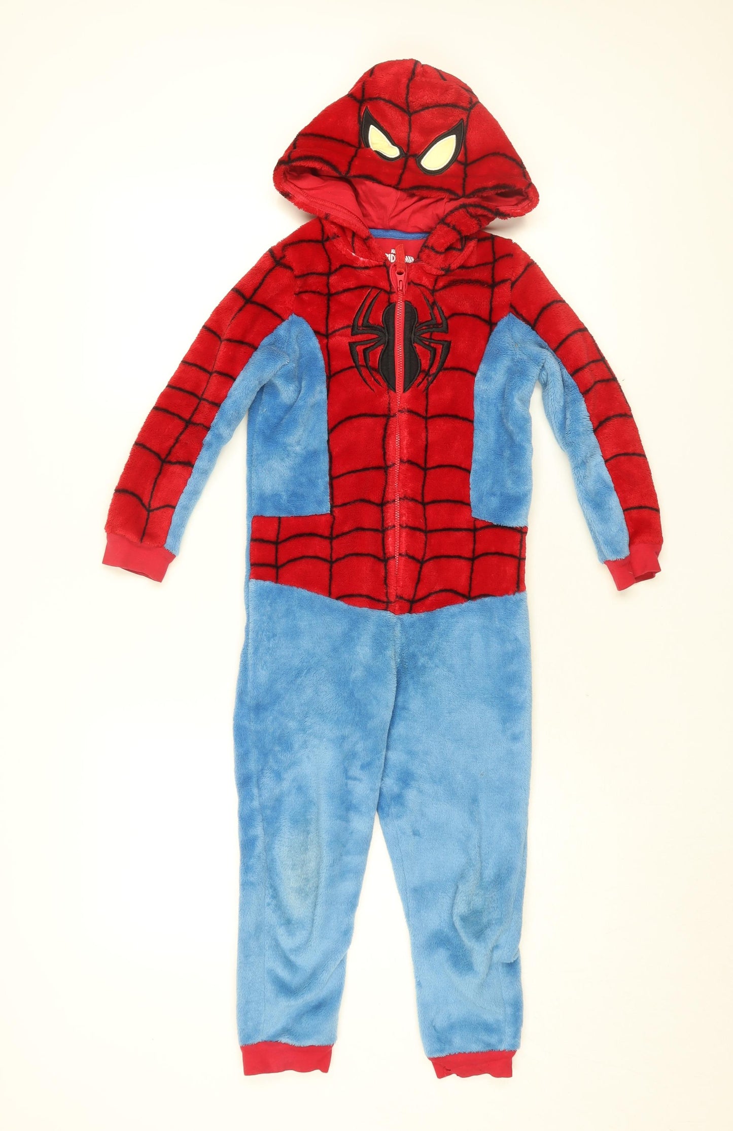 Spiderman Boys Red Geometric Cotton One Piece Size 4-5 Years Zip - Spiderman, Marvel