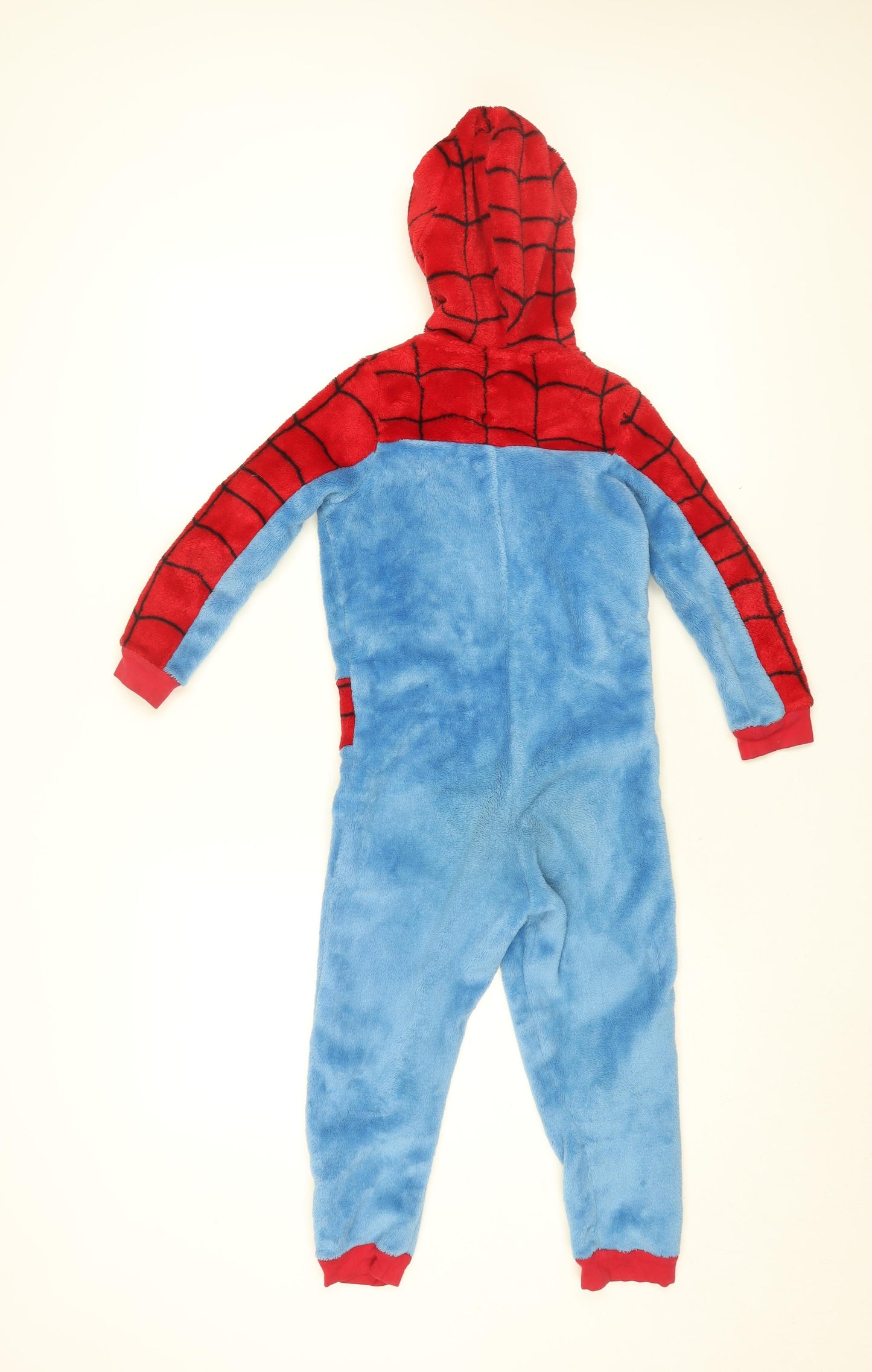 Spiderman Boys Red Geometric Cotton One Piece Size 4-5 Years Zip - Spiderman, Marvel