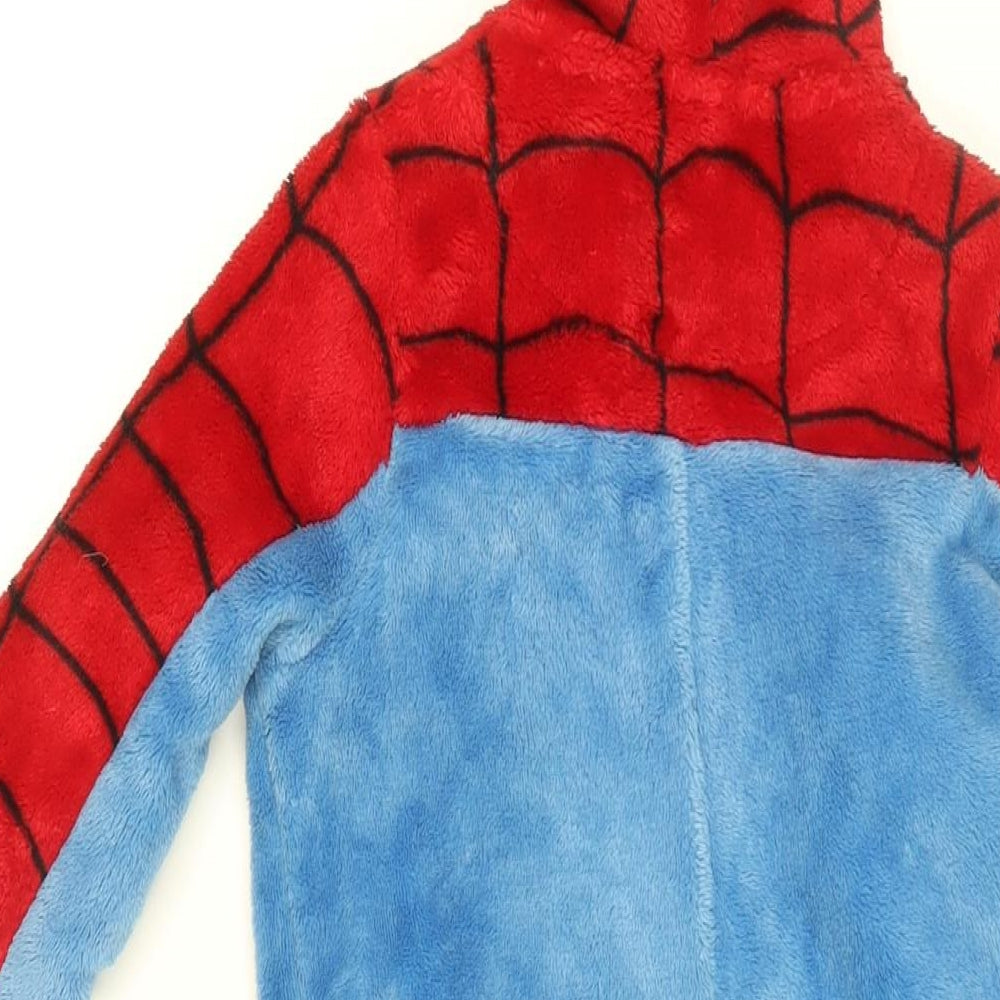 Spiderman Boys Red Geometric Cotton One Piece Size 4-5 Years Zip - Spiderman, Marvel