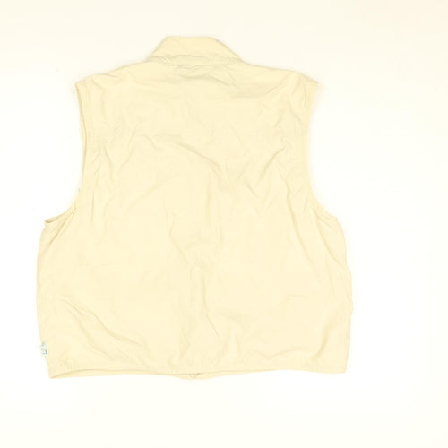 ILA Sport Womens Beige Gilet Coat Size 16 Zip