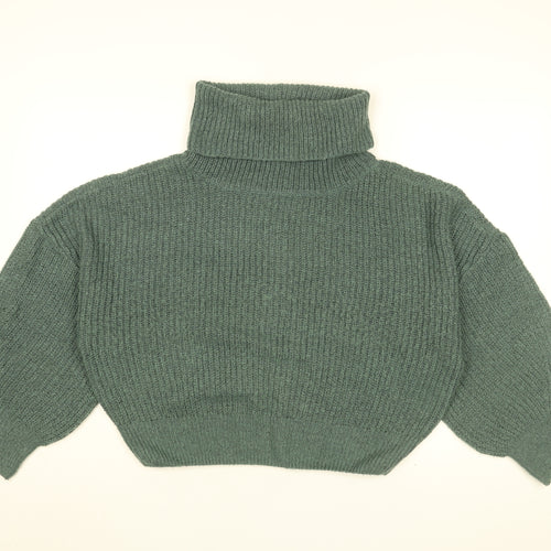 JDY Womens Green Roll Neck Acrylic Pullover Jumper Size XL
