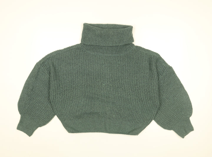JDY Womens Green Roll Neck Acrylic Pullover Jumper Size XL