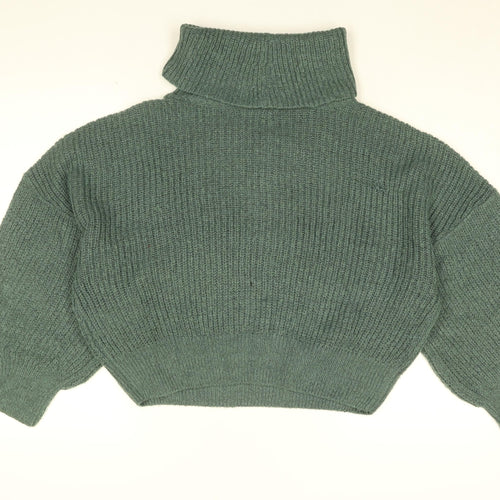 JDY Womens Green Roll Neck Acrylic Pullover Jumper Size XL