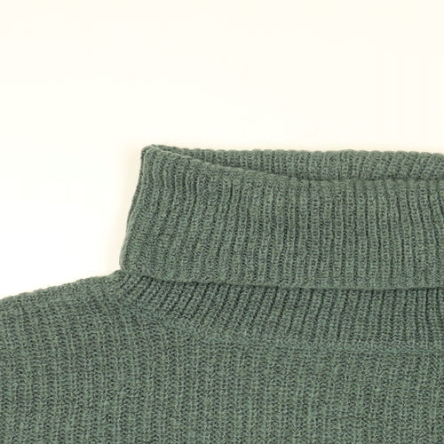 JDY Womens Green Roll Neck Acrylic Pullover Jumper Size XL