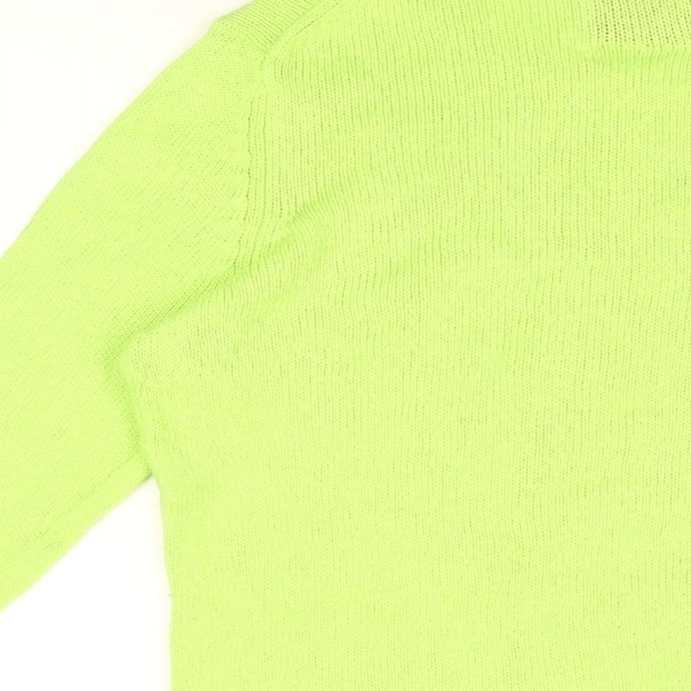 Abercrombie & Fitch Womens Green V-Neck Cotton Pullover Jumper Size M