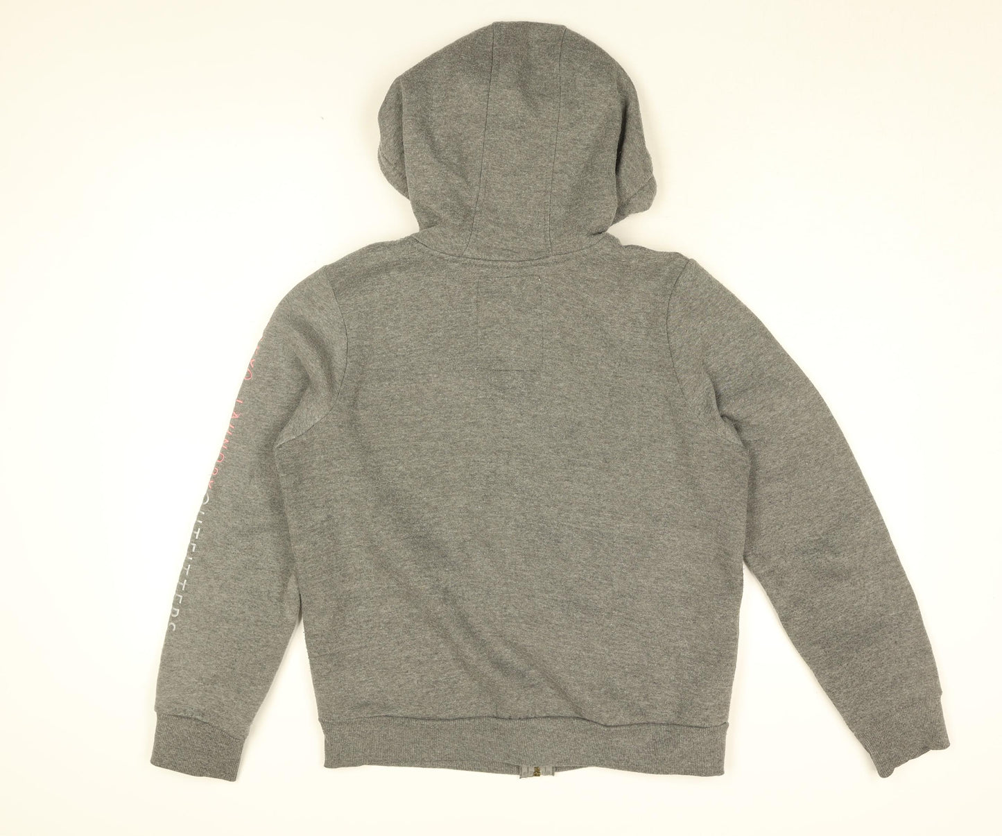 Tokyo Laundry Womens Grey Cotton Full Zip Hoodie Size 10 Zip