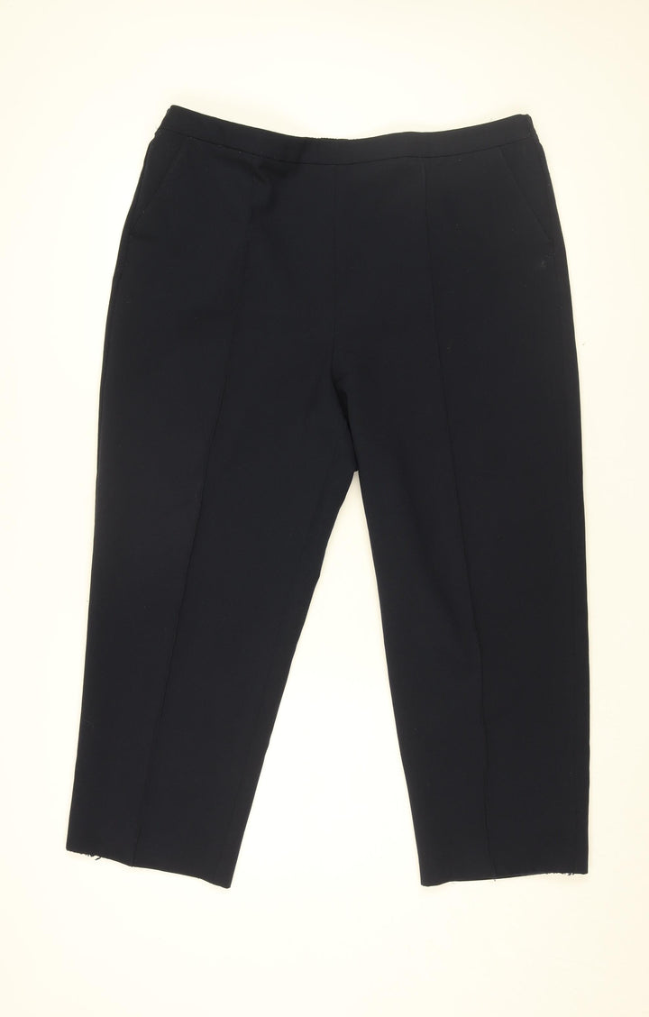 Isle Womens Blue Polyester Trousers Size 18 L25.5 in Regular