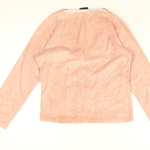 Fenn Wright Manson Womens Pink Cotton Basic T-Shirt Size S V-Neck