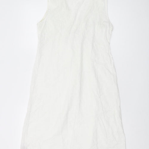 Fairy Dust Womens Ivory Cotton A-Line Size 10 V-Neck Pullover