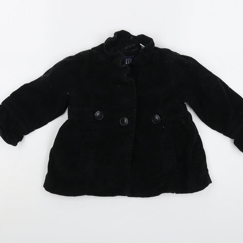Gap Girls Black Jacket Size 2 Years Button
