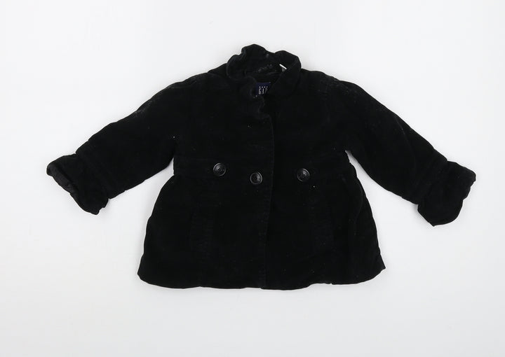 Gap Girls Black Jacket Size 2 Years Button