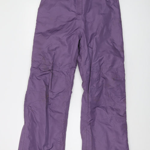 Trespass Womens Purple Polyester Snow Pants Trousers Size L L29 in Regular Snap