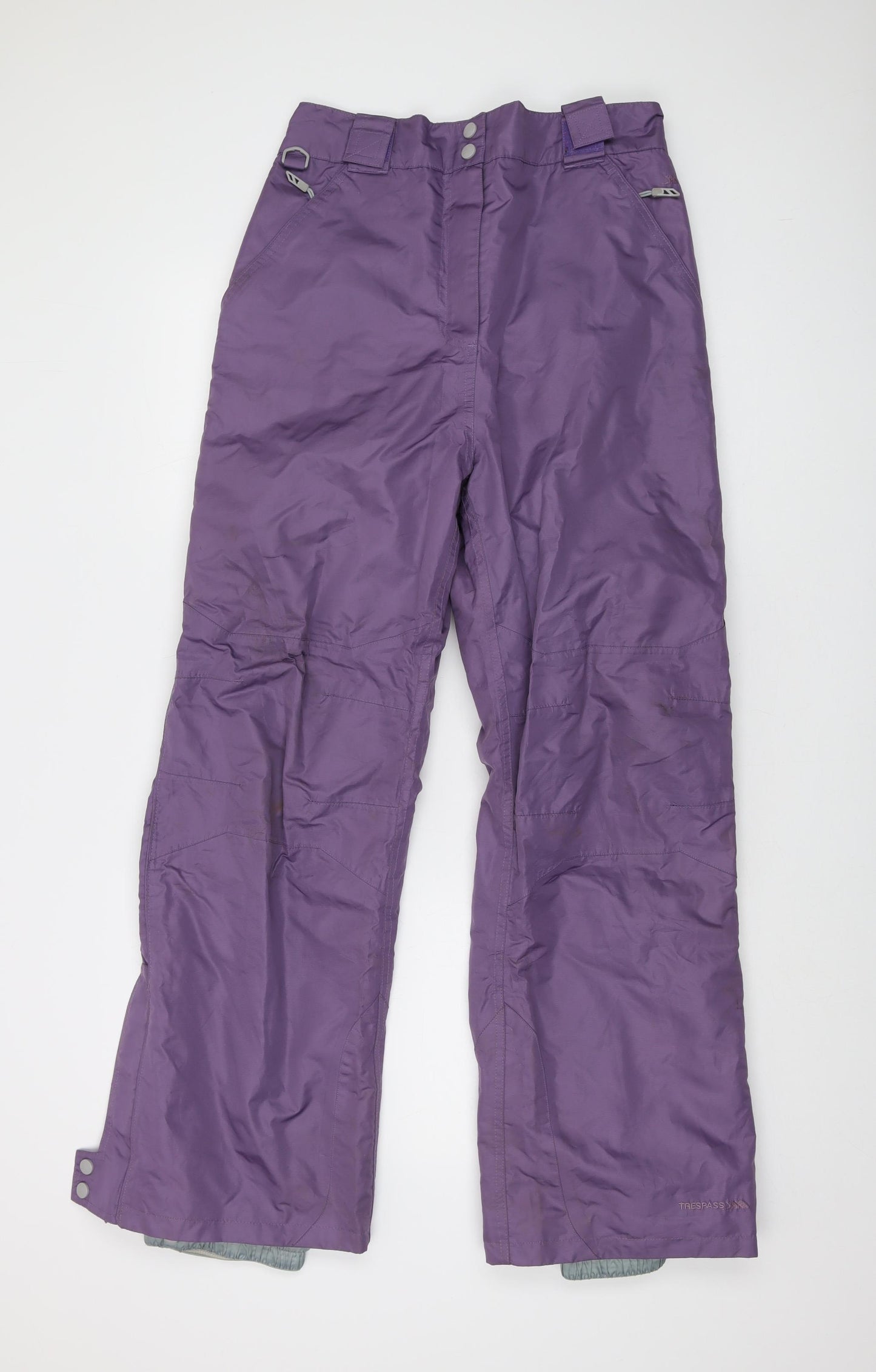 Trespass Womens Purple Polyester Snow Pants Trousers Size L L29 in Regular Snap