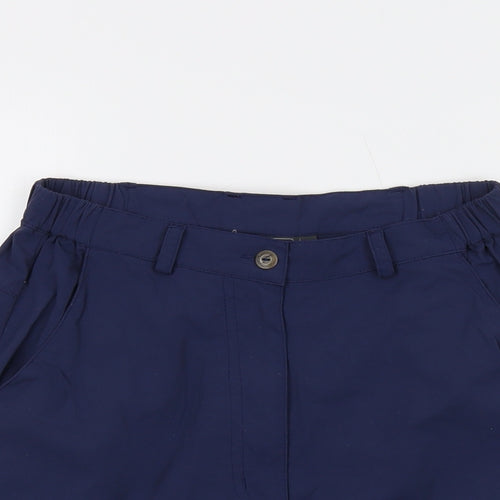 Karrimor Womens Blue Nylon Bermuda Shorts Size 12 L9 in Regular Button