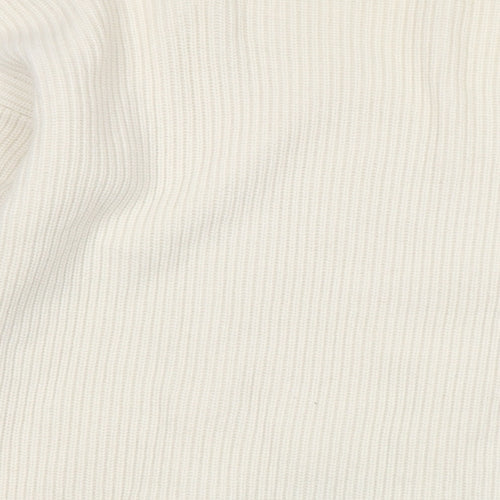 & Other Stories Womens Ivory V-Neck Polyamide Pullover Jumper Size XS