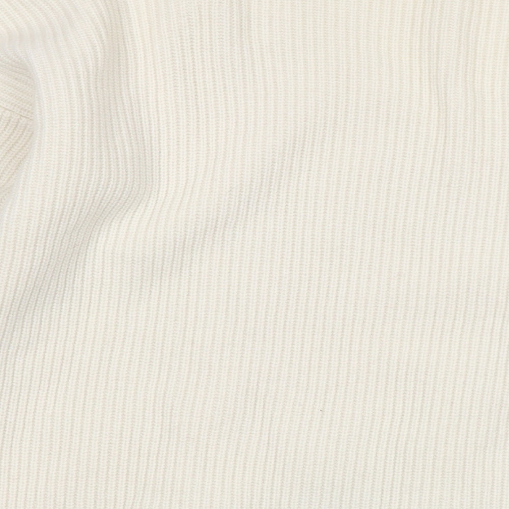 & Other Stories Womens Ivory V-Neck Polyamide Pullover Jumper Size XS