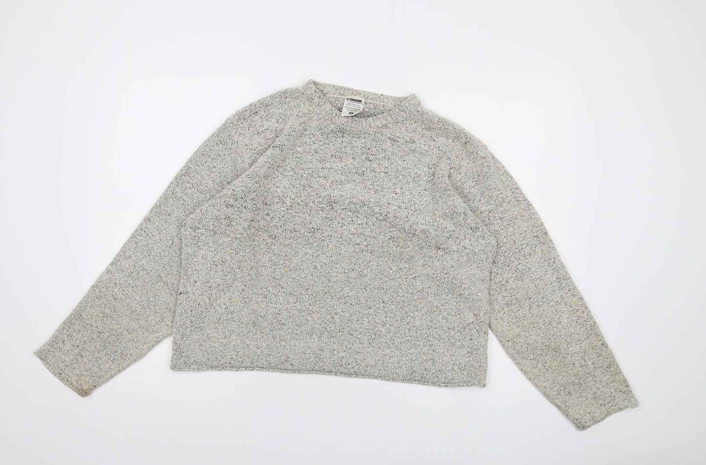 Columbia Womens Grey Round Neck Acrylic Pullover Jumper Size XL