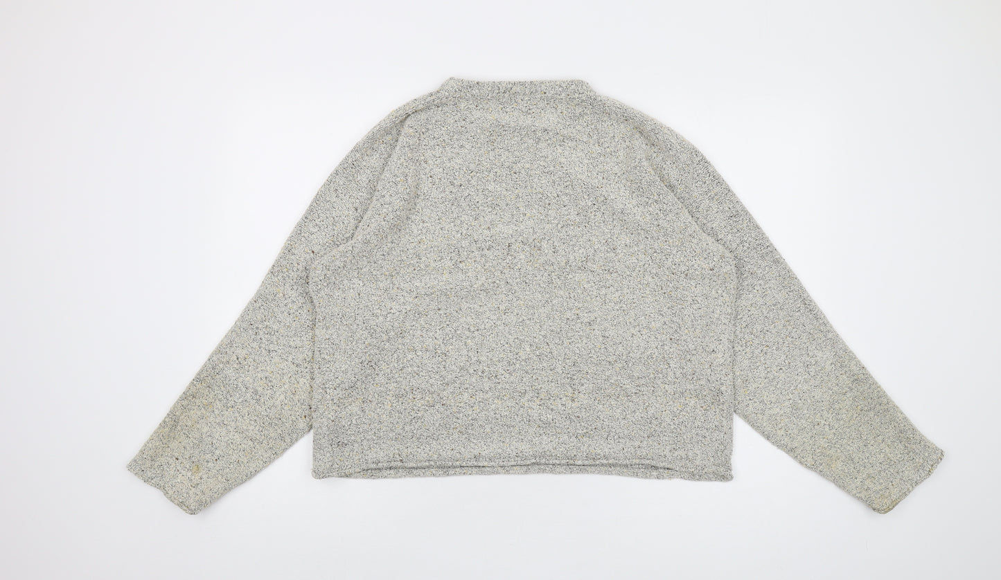 Columbia Womens Grey Round Neck Acrylic Pullover Jumper Size XL