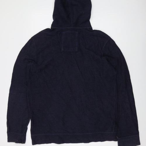 Fat Face Mens Blue Cotton Full Zip Hoodie Size M