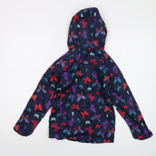 Mountain Warehouse Girls Blue Geometric Jacket Size 7-8 Years Zip