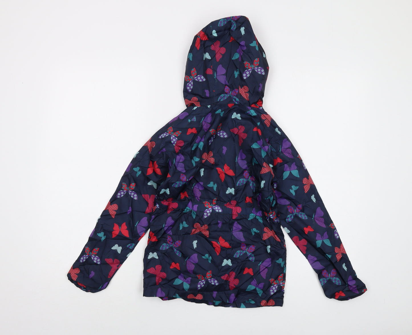 Mountain Warehouse Girls Blue Geometric Jacket Size 7-8 Years Zip