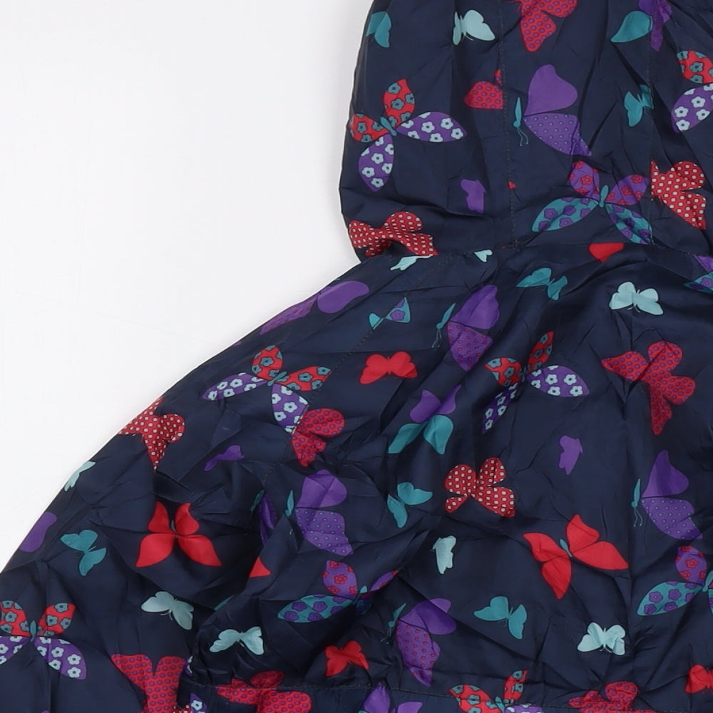 Mountain Warehouse Girls Blue Geometric Jacket Size 7-8 Years Zip
