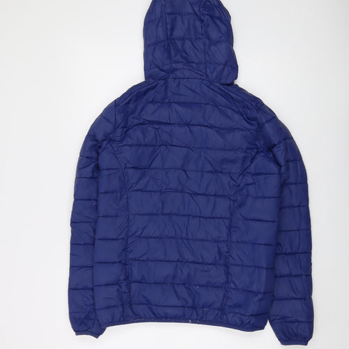 Freedom Trail Womens Blue Puffer Jacket Jacket Size 8 Zip