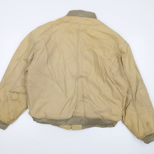 Universal Mens Beige Bomber Jacket Jacket Size S Zip - Vintage