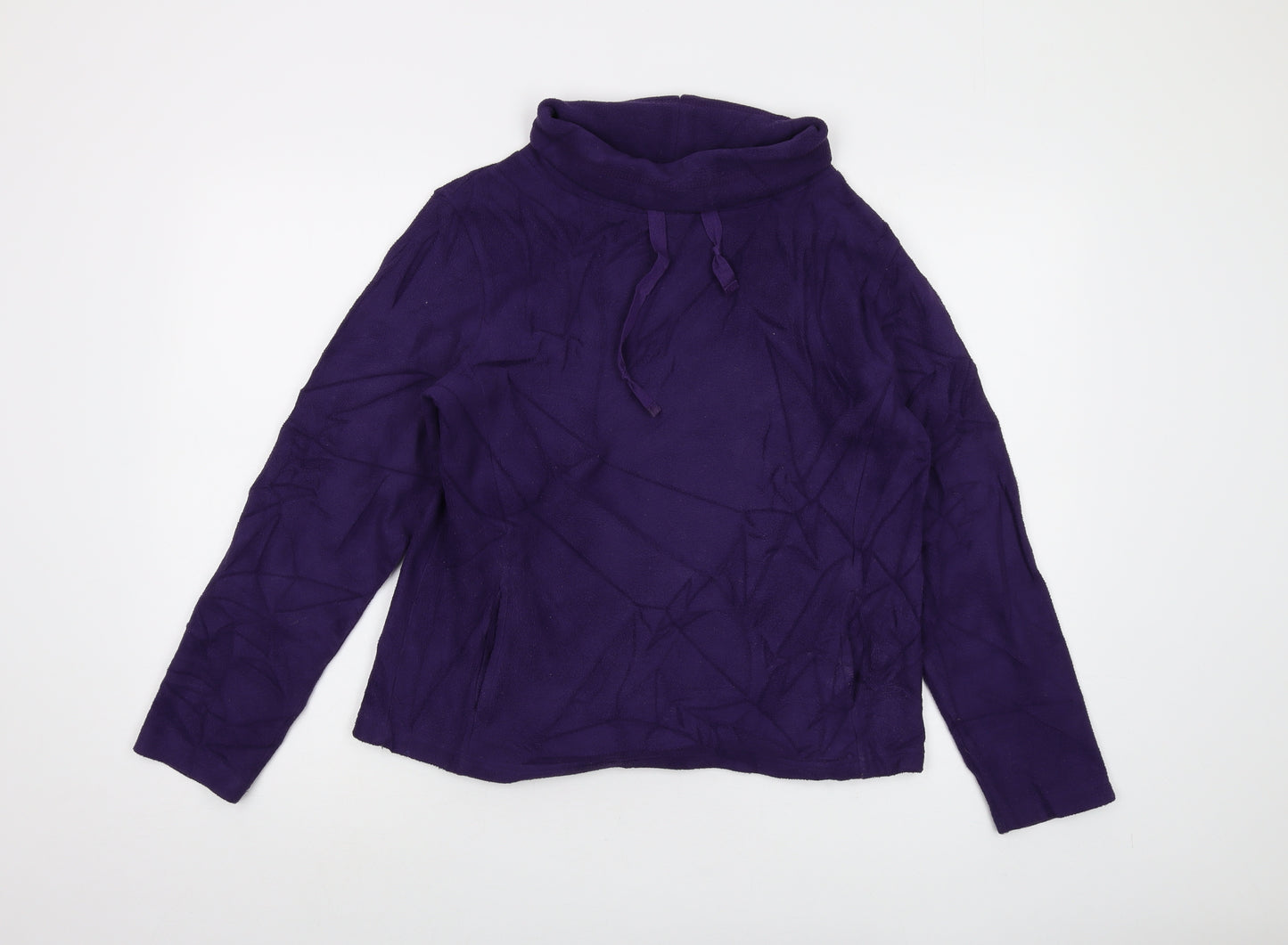 Cotton Traders Womens Purple Polyester Pullover Sweatshirt Size 14 Pullover