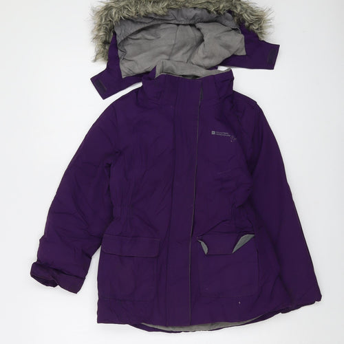 Mountain Warehouse Girls Purple Jacket Size 7-8 Years Zip