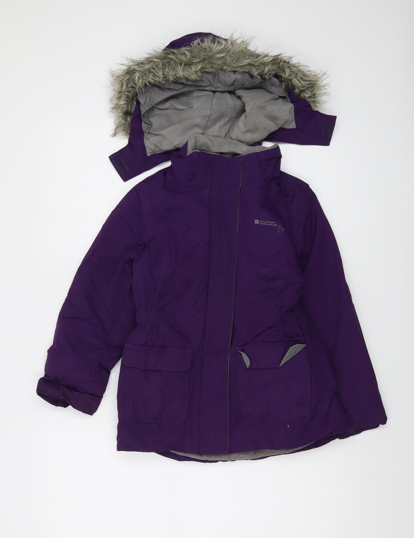 Mountain Warehouse Girls Purple Jacket Size 7-8 Years Zip